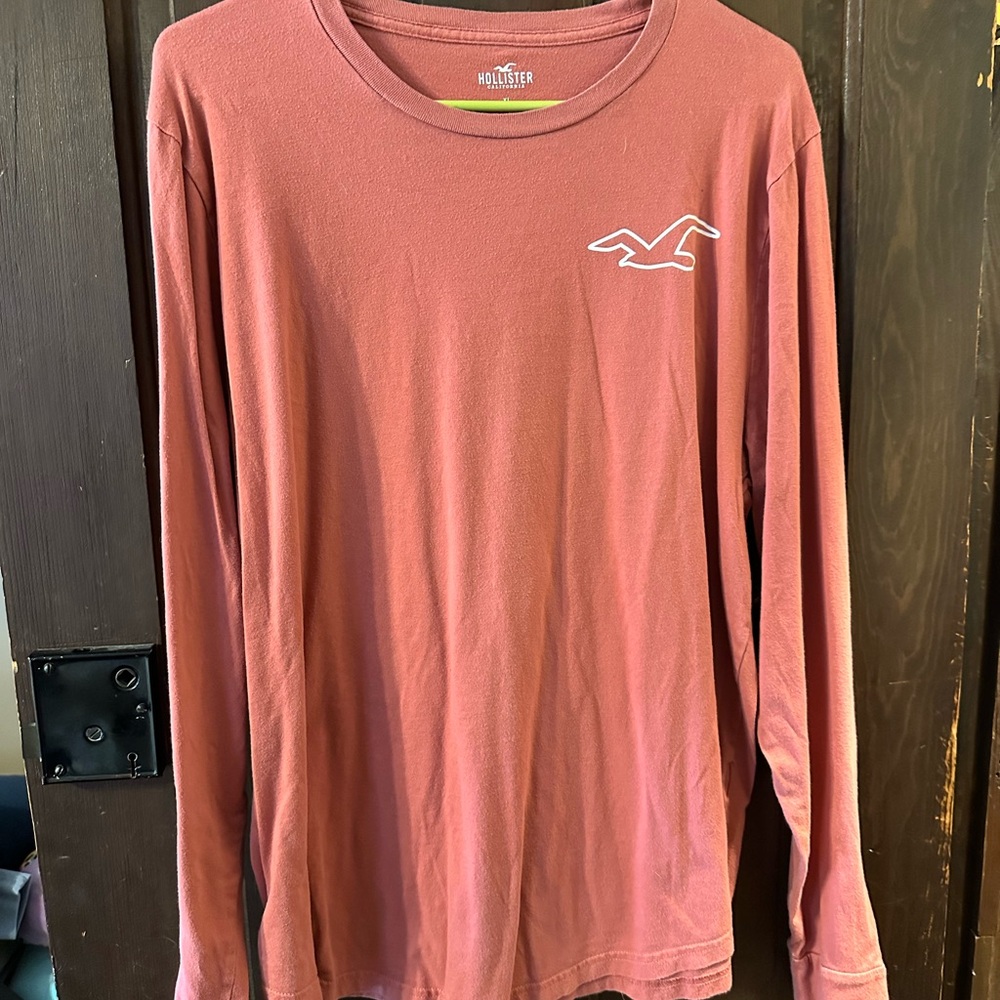 Hollister Men's Long Sleeve Shirt - Red